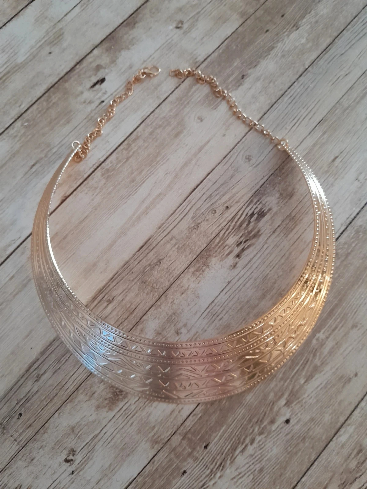 Collier ras du cou, doré, style Bohème